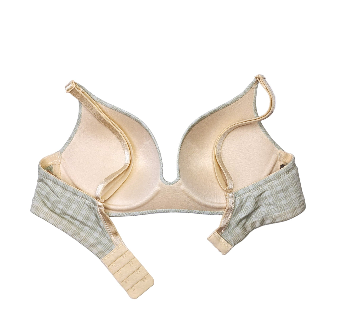 tea green color bra on a white background