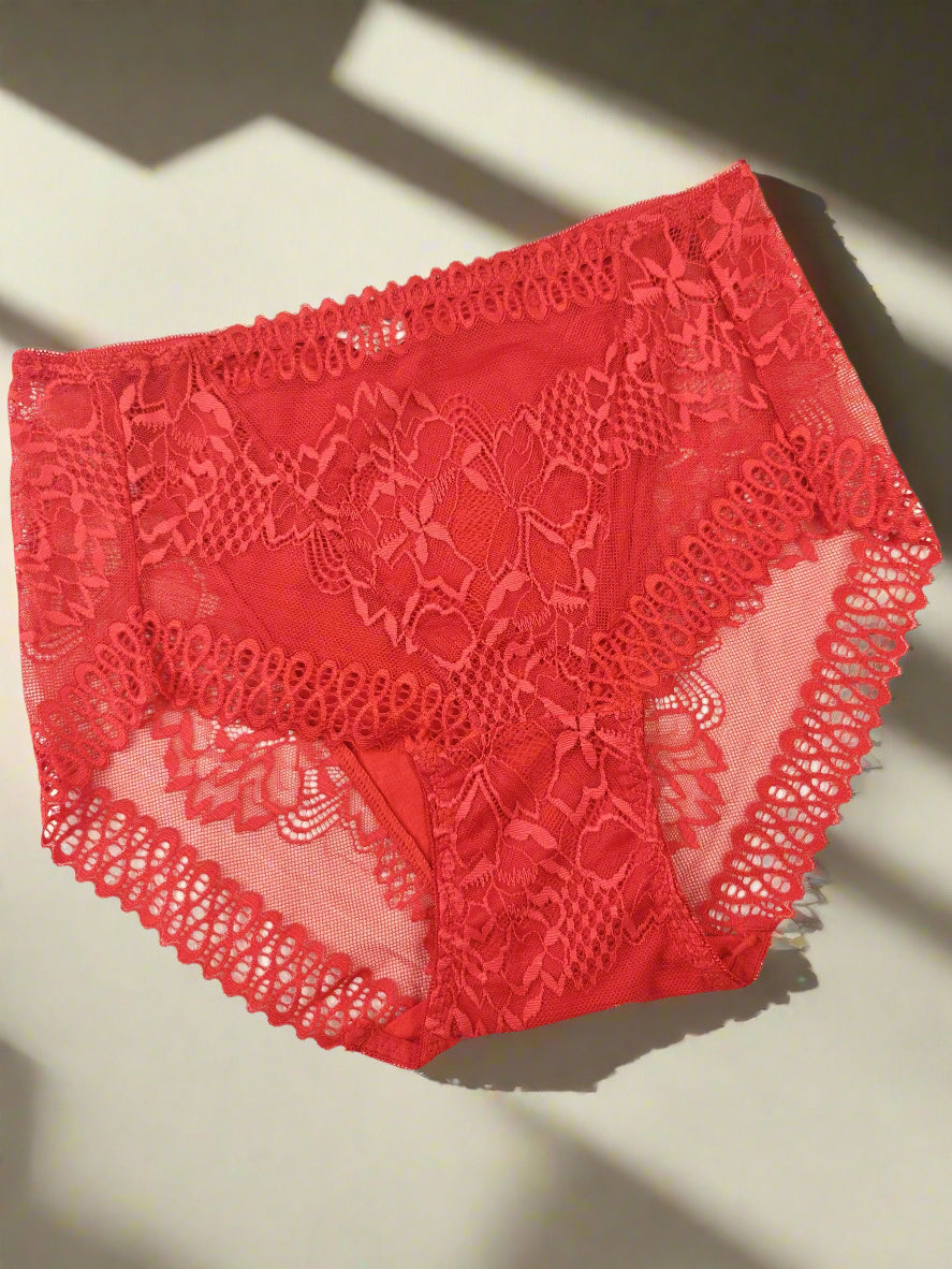 Floral Laced Panty - Colors Available