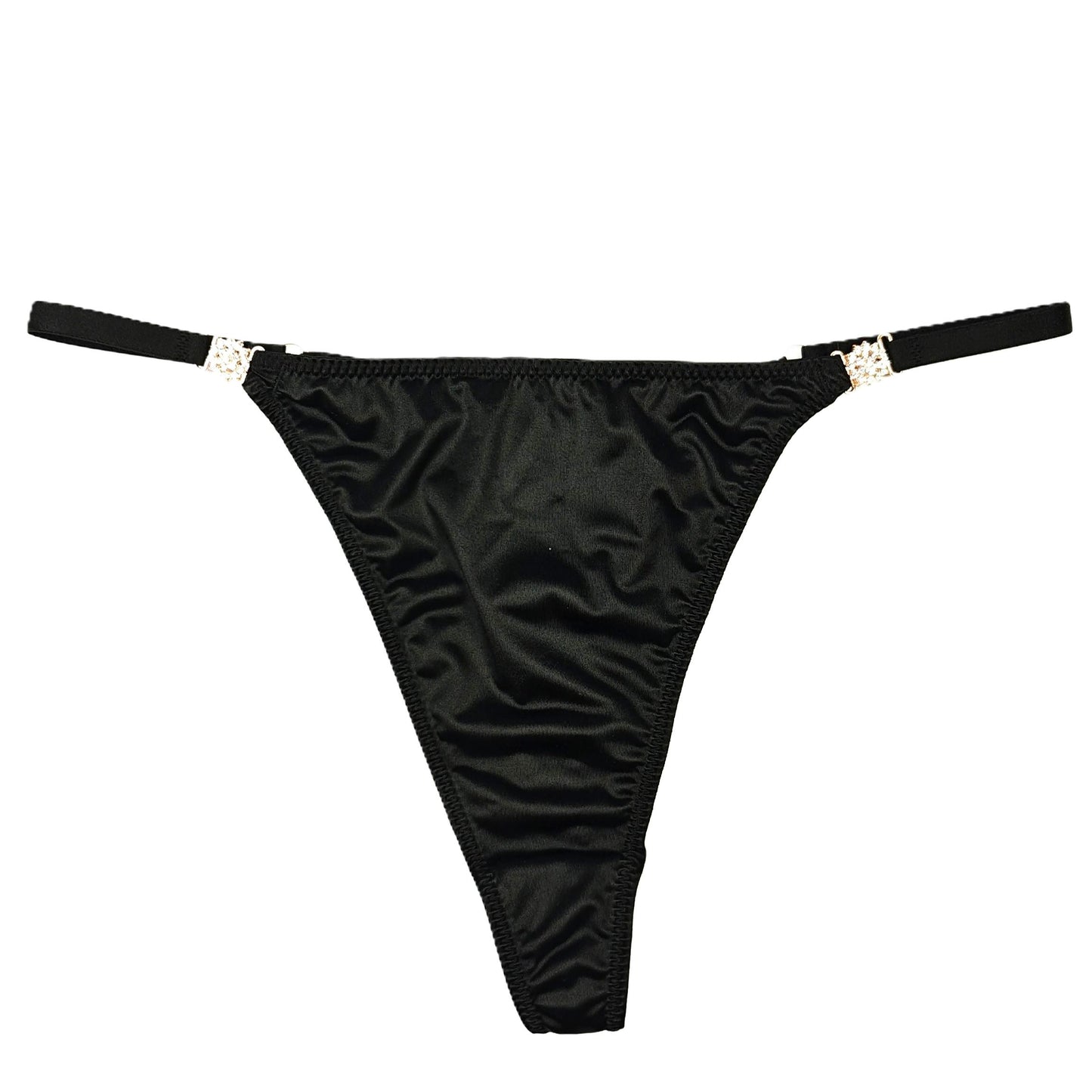 Solid Black Bra with Thong