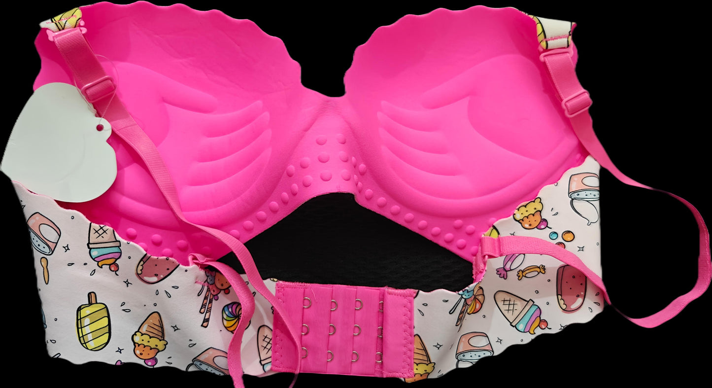 Ultra Soft Candy Themed Padded T-Shirt Bra