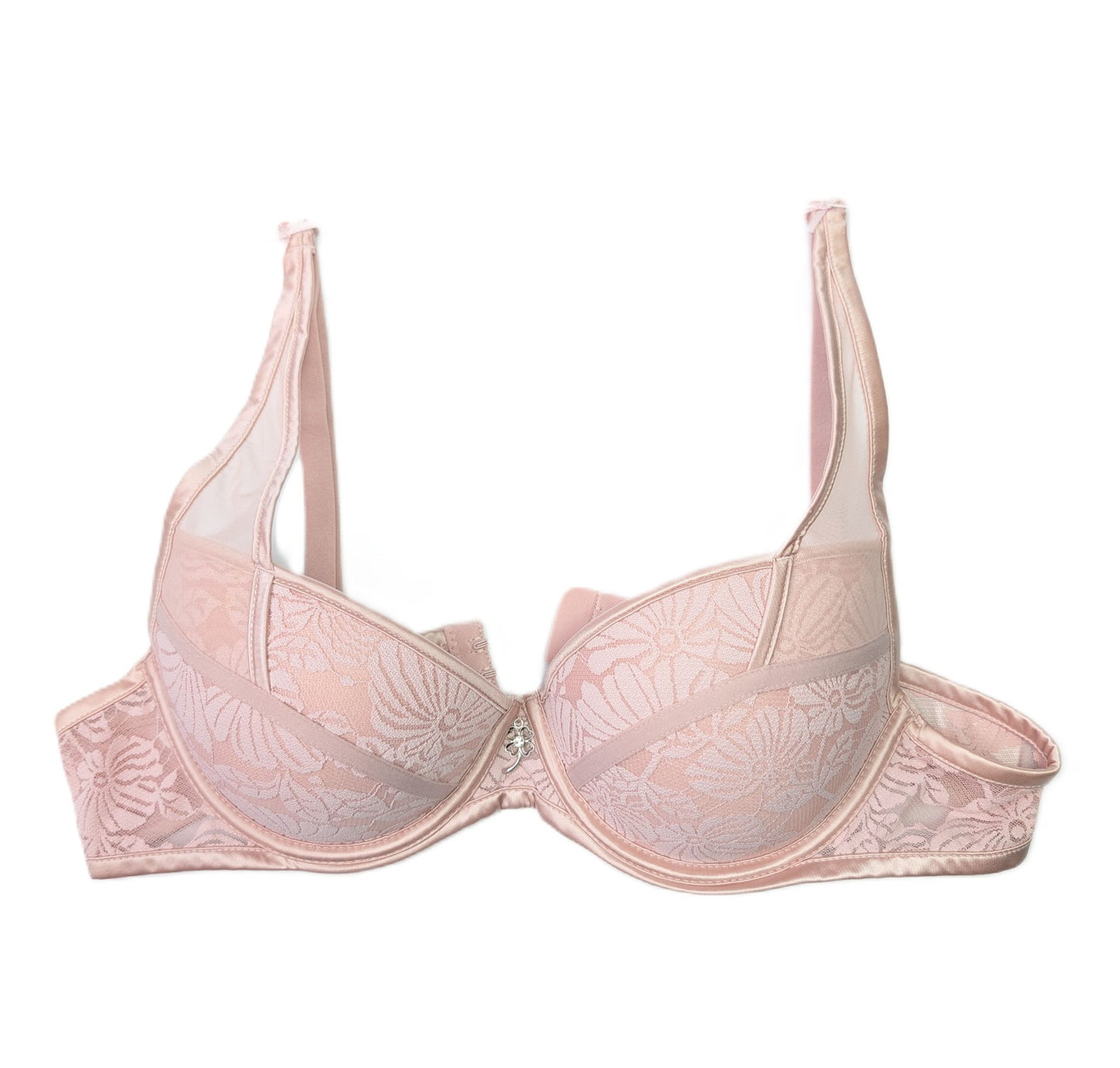 Tea Pink Lace Lingerie Set  - Underwire