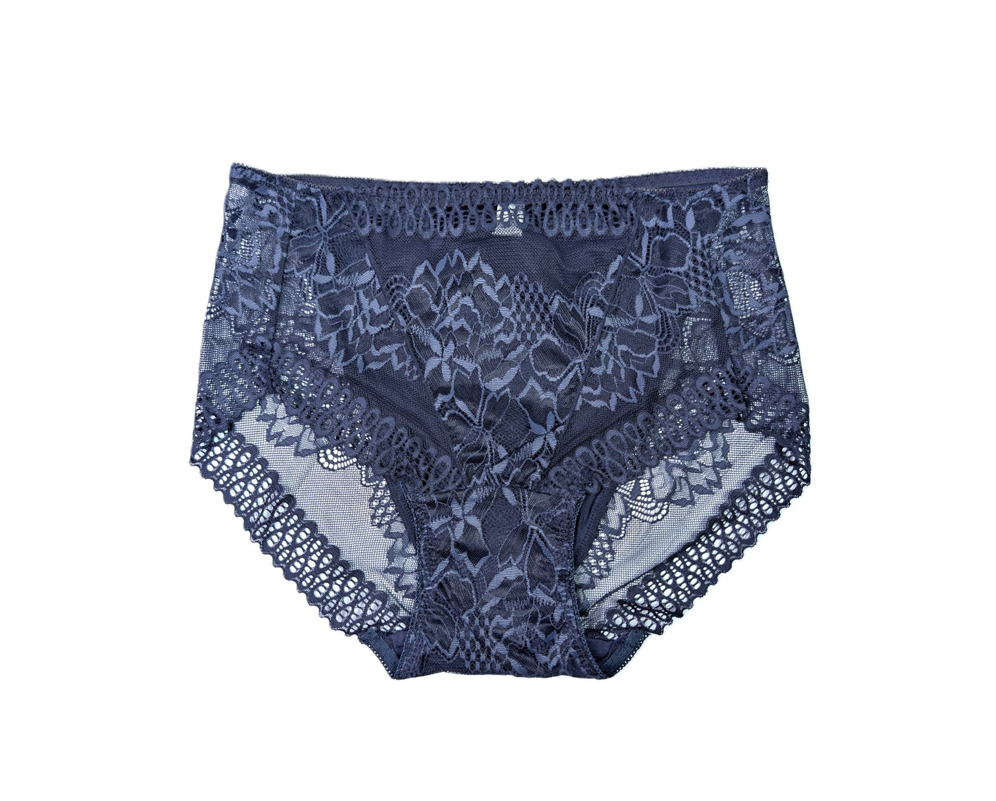 Lace Trim Panty - Navy Blue