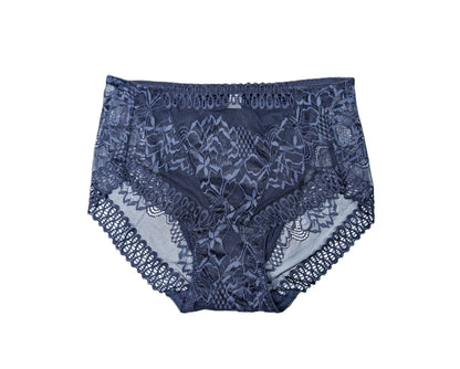 Lace Trim Panty - Navy Blue