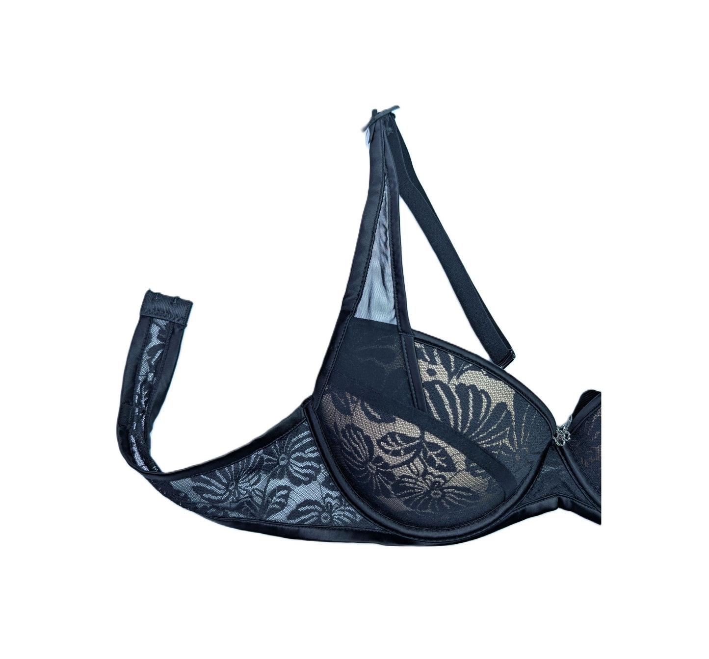 Black & Beige Lace Lingerie Set  - Underwire