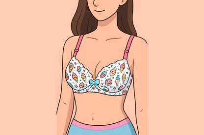 Ultra Soft Candy Themed Padded T-Shirt Bra