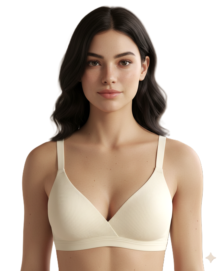 Wireless Light Padded T-Shirt Bra - Buttercream