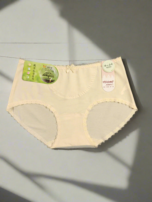 Soft Cotton Panty - Laced Border - Colors available