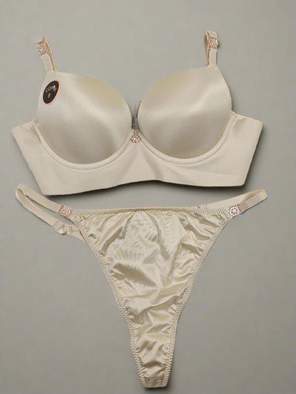 Thong Style Bra Panty Set - Colors available