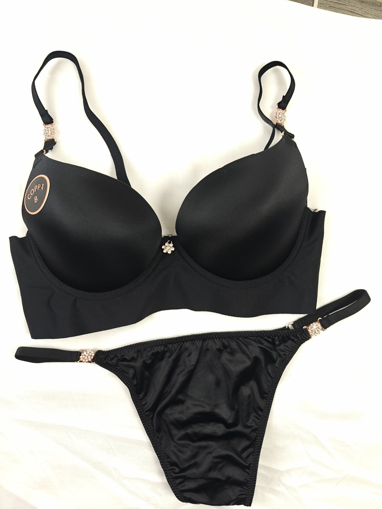 Thong Style Bra Panty Set - Colors available