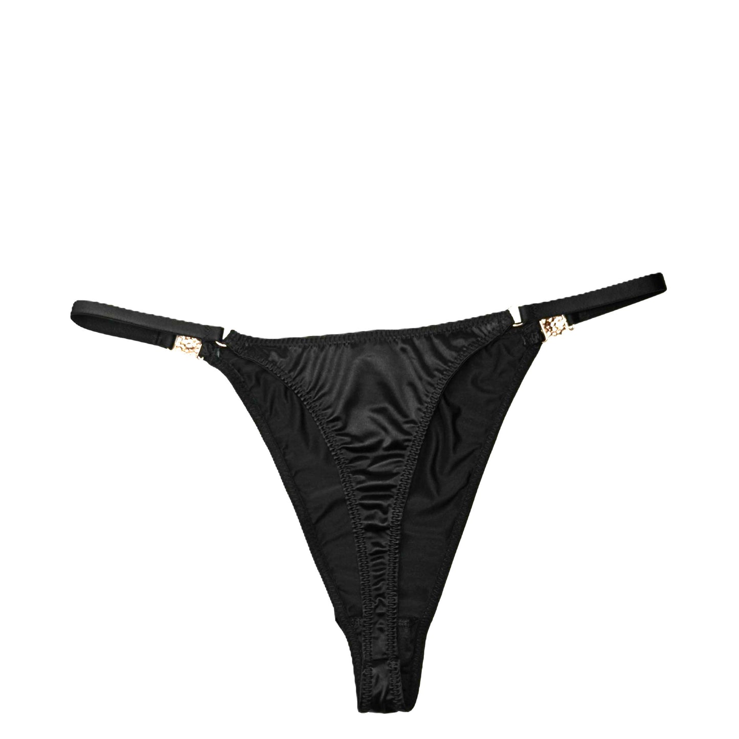 Solid Black Bra with Thong