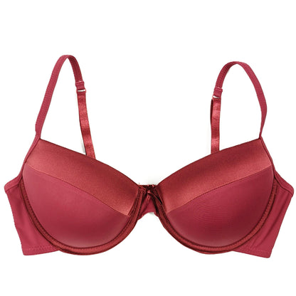 Red bra on a white background