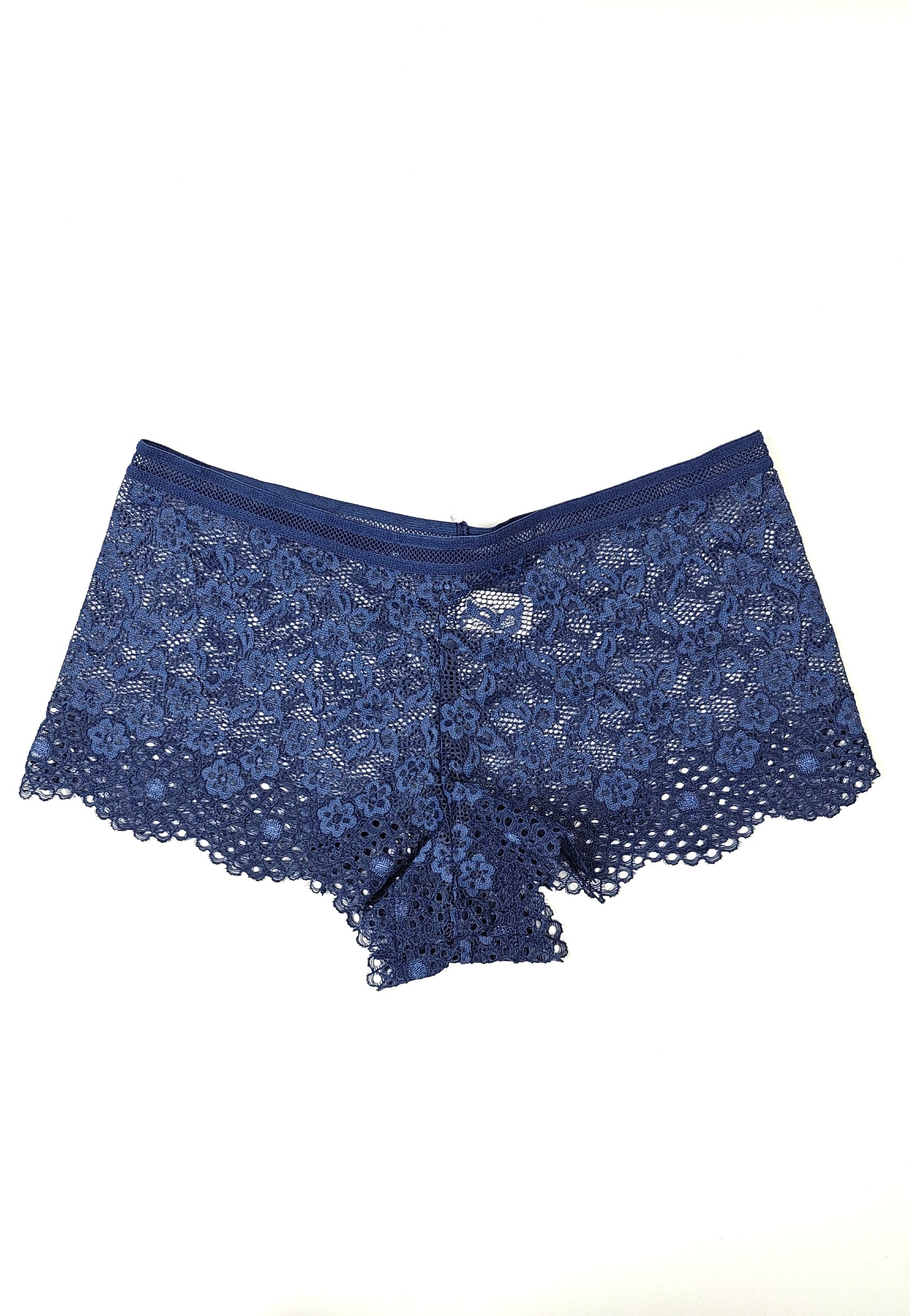 Blue Brallete Panty Set - Floral Pattern