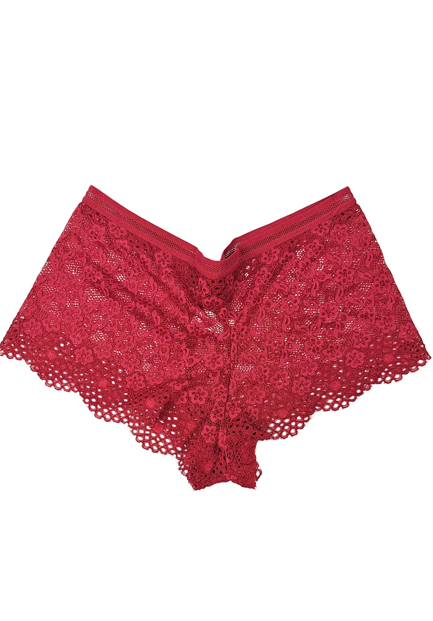 Maroon Brallete Panty Set - Floral Laced