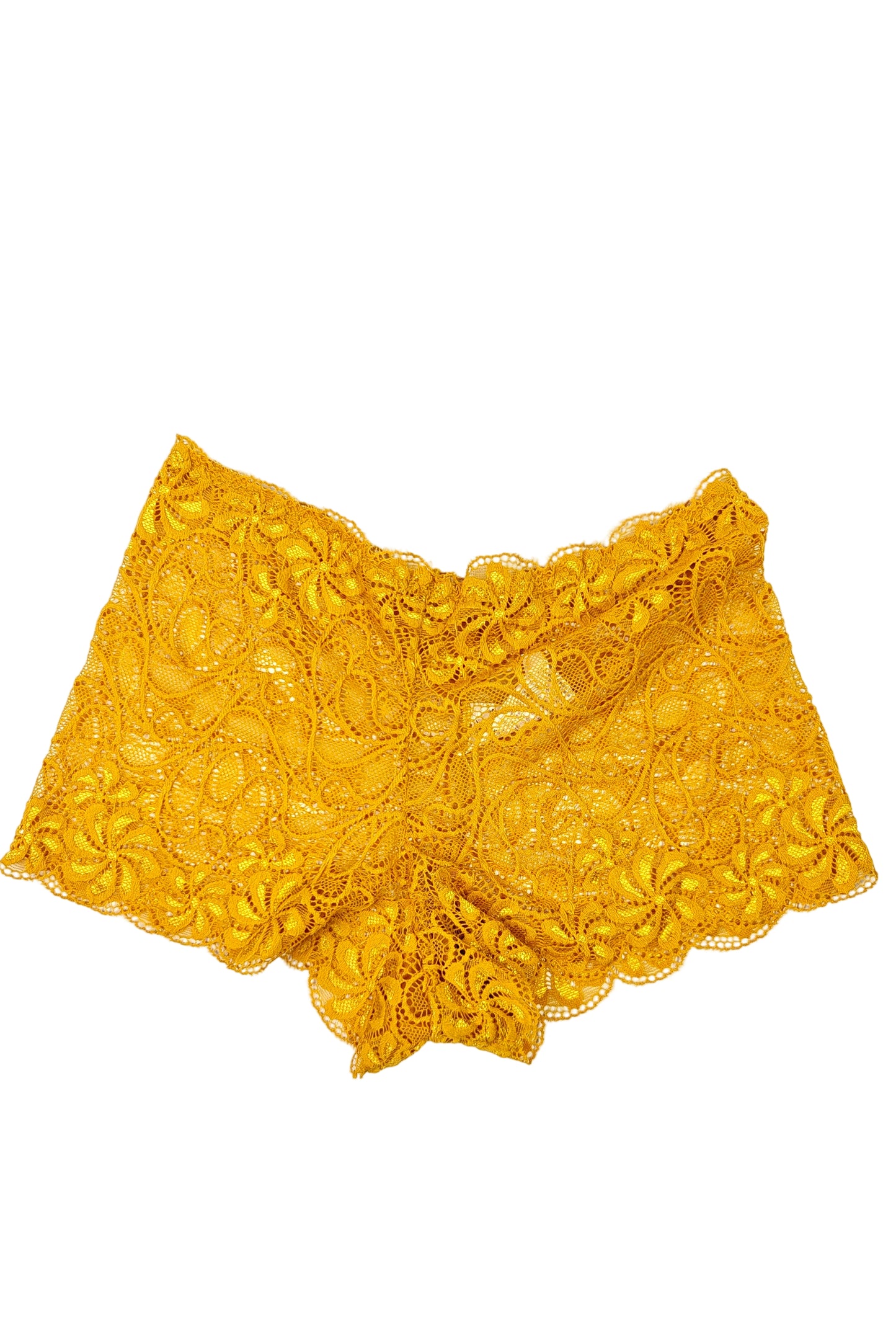 golden lace Hipster panty on a white background