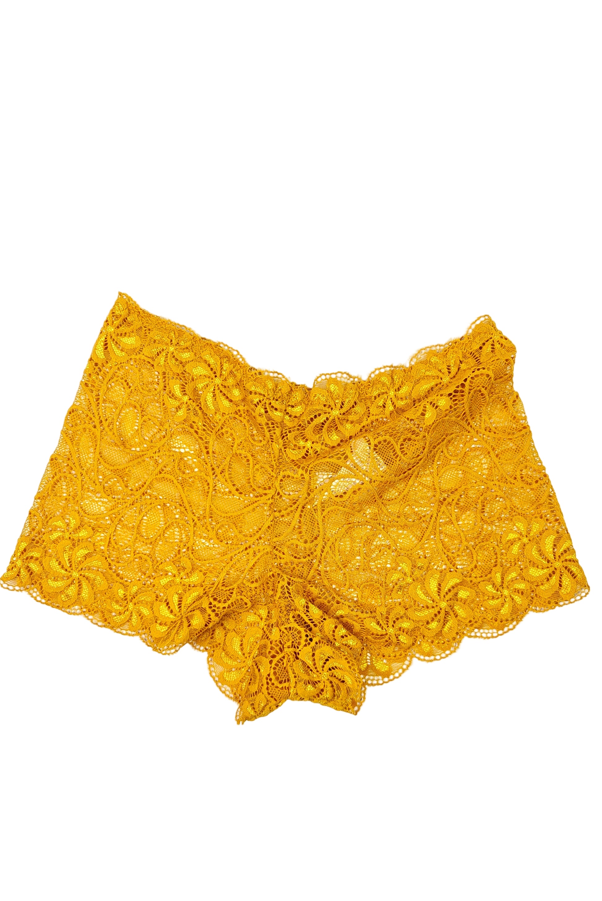 golden lace Hipster panty on a white background