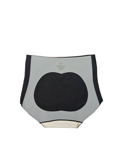 inside out of Black antibacterial panty on a white background