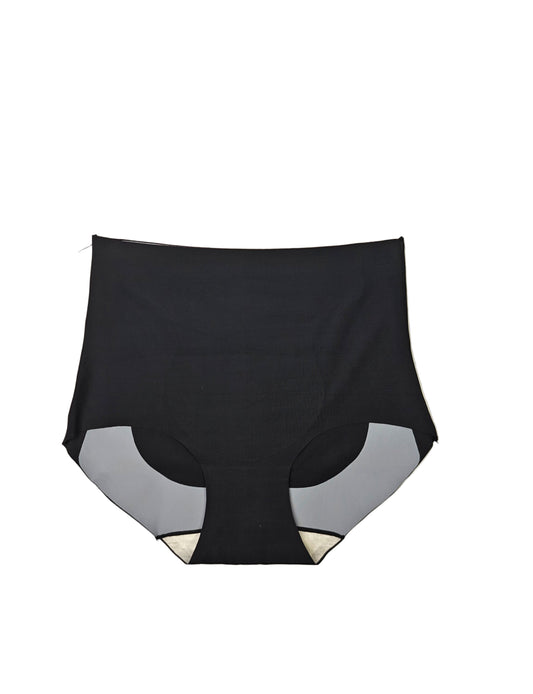 Black antibacterial panty with gray accents on a white background