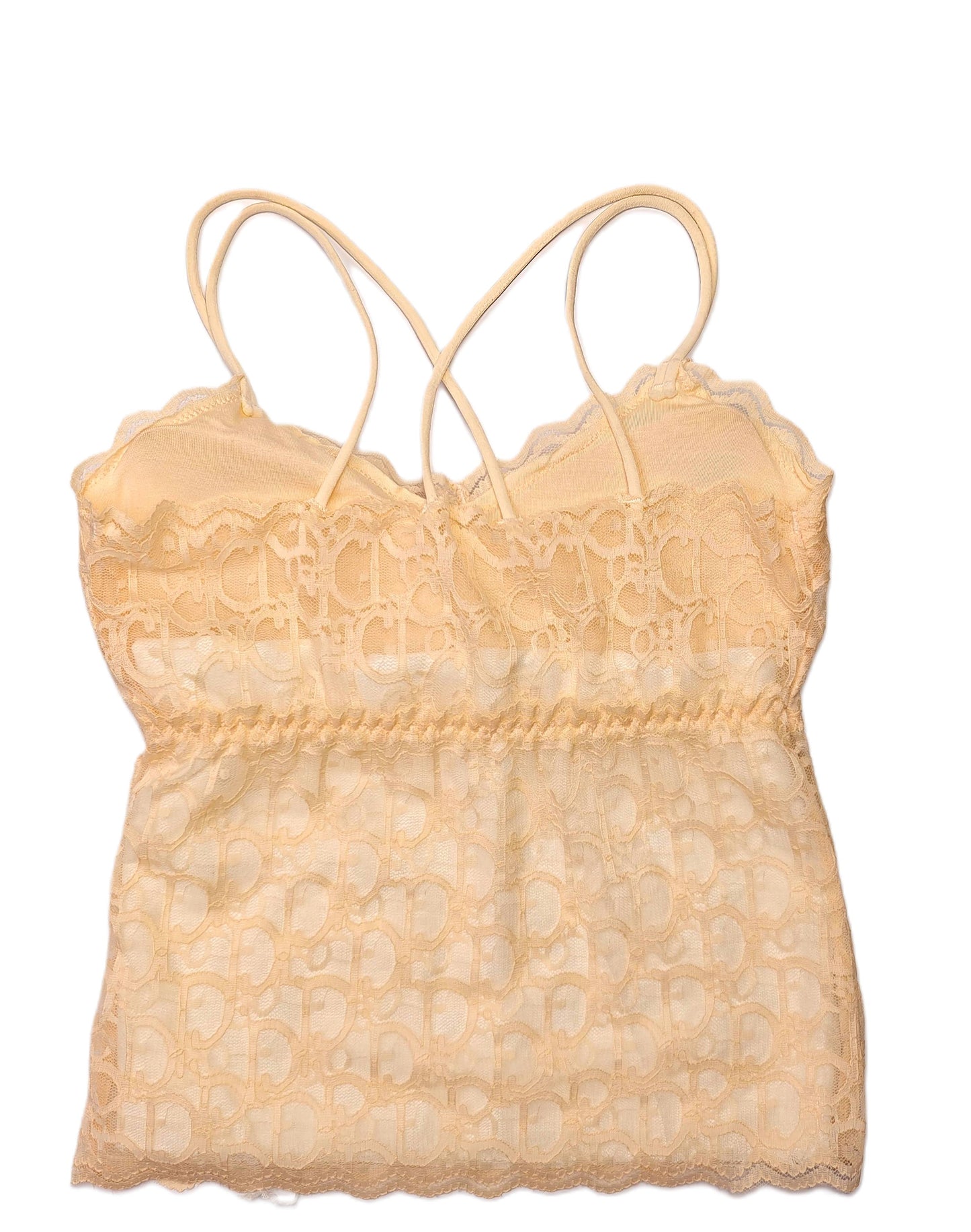 Longline Lace Bralette - Peach Nude - Removable Pads