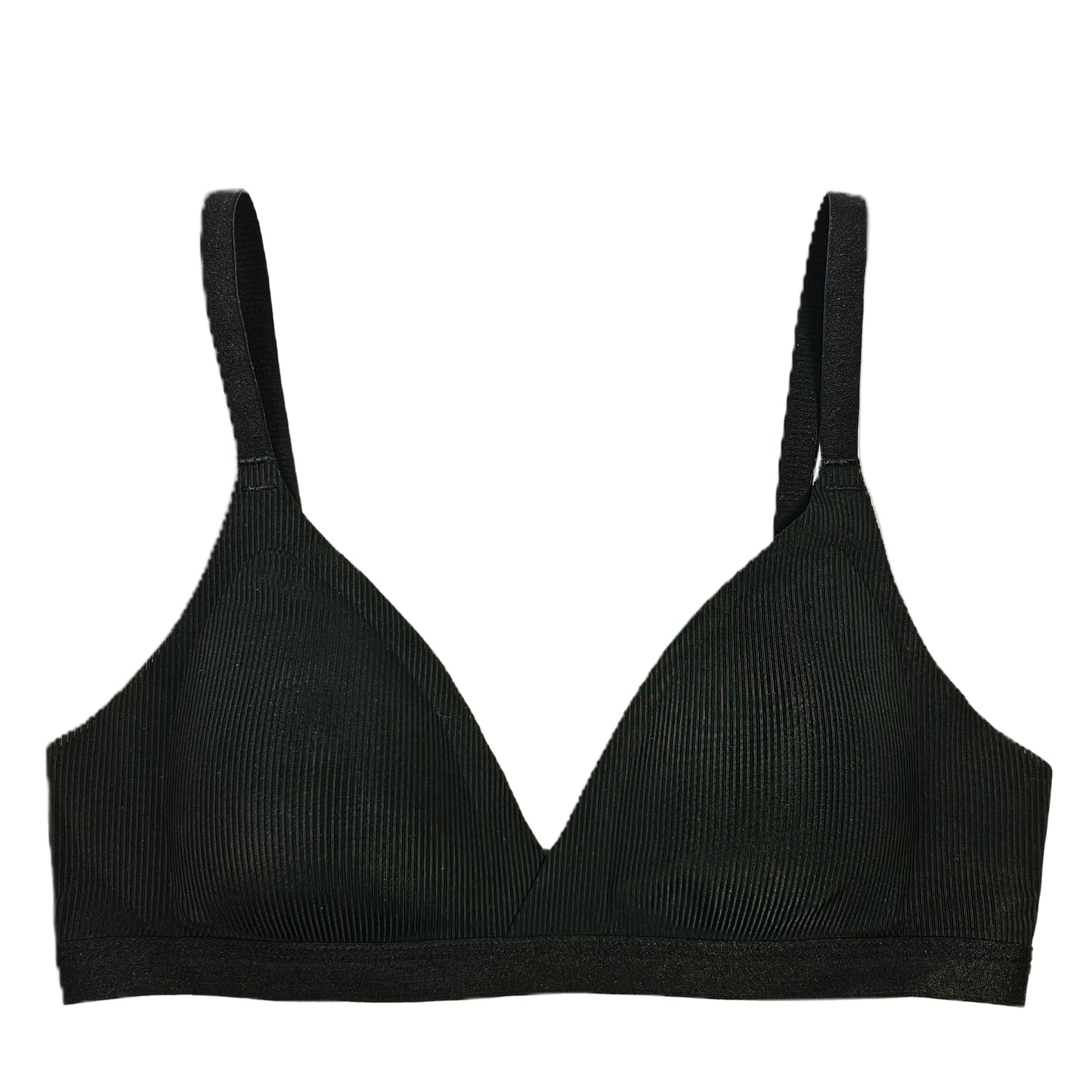 Black bra on a white background