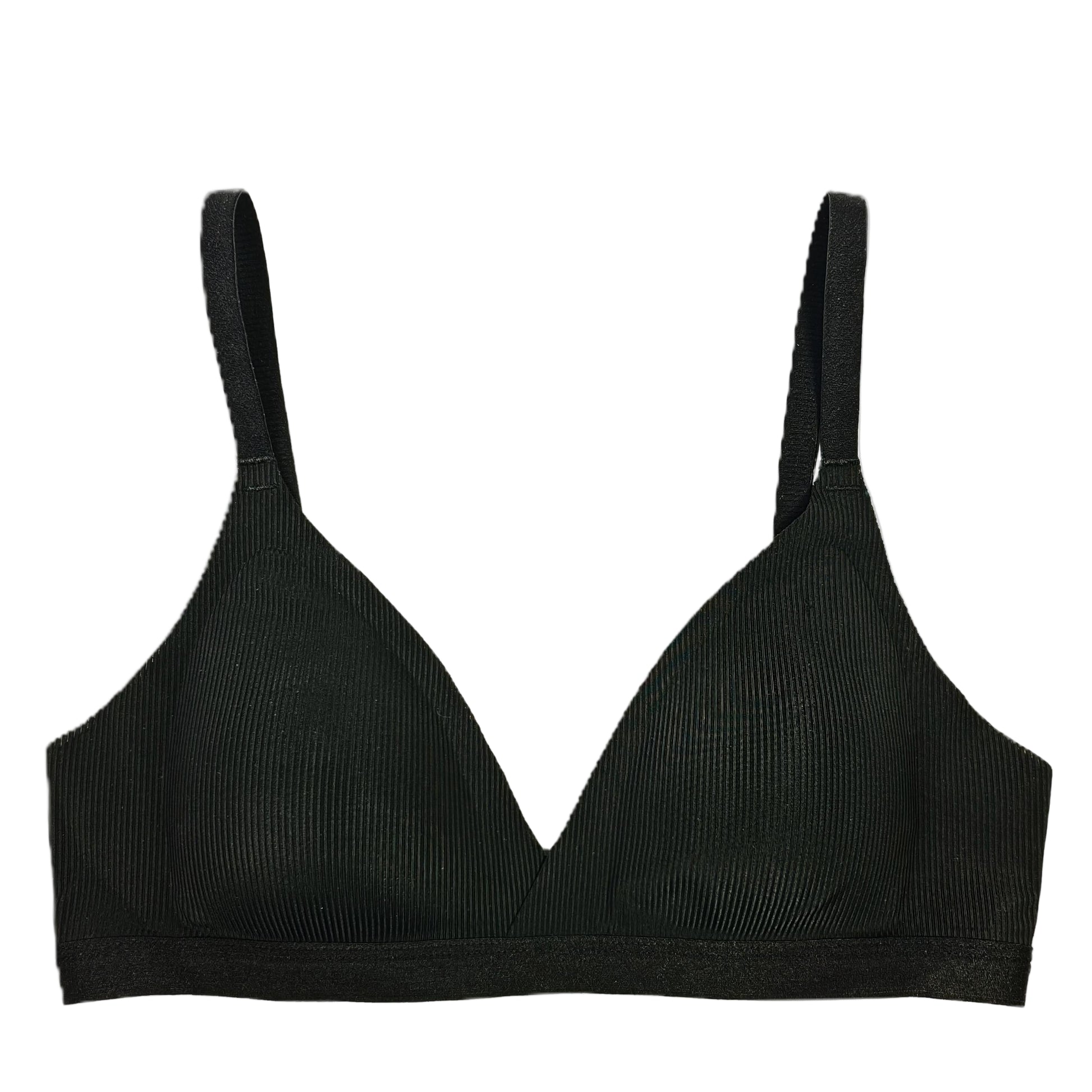 Black bra on a white background