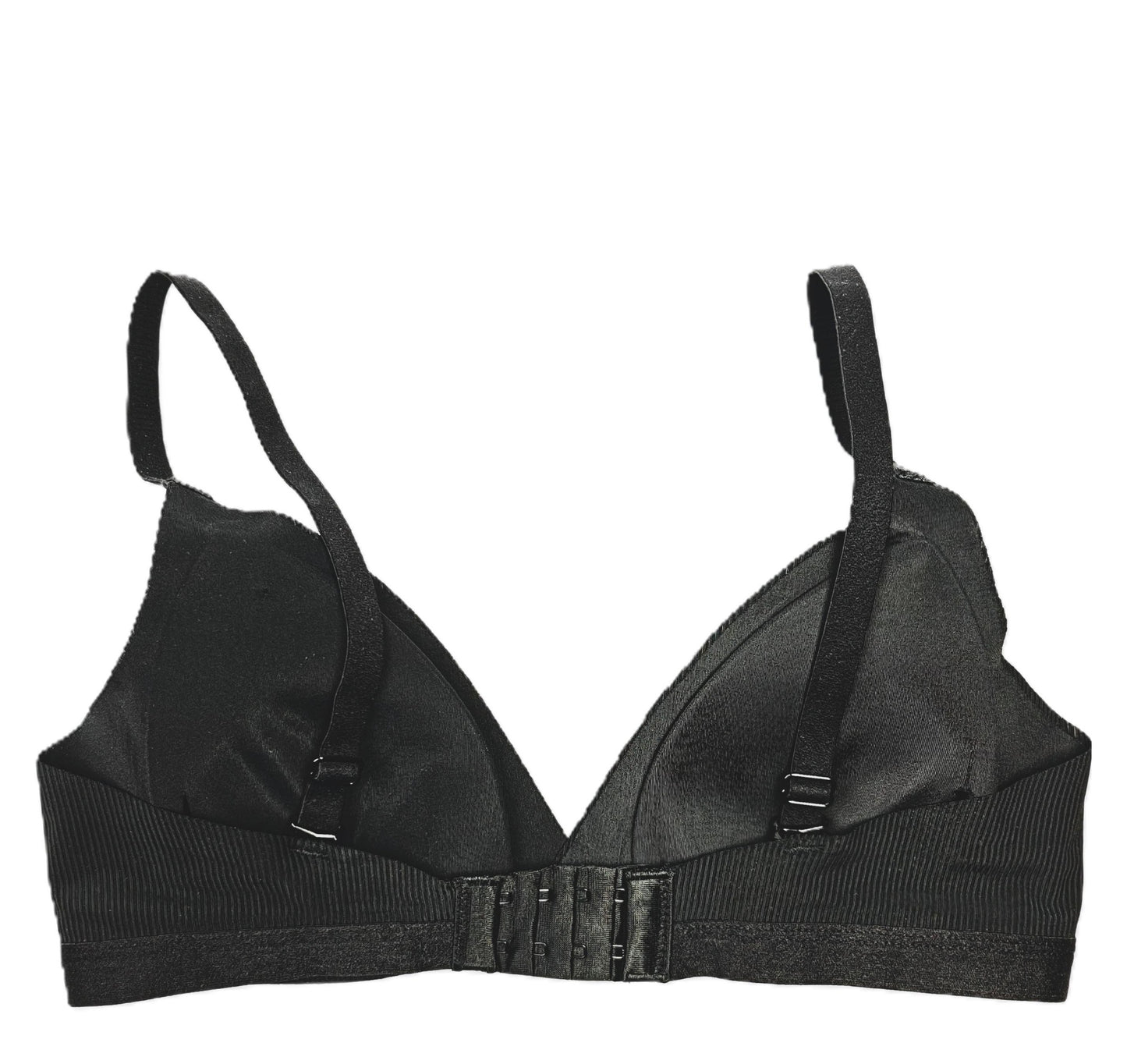 Black T shirt bra on a white background