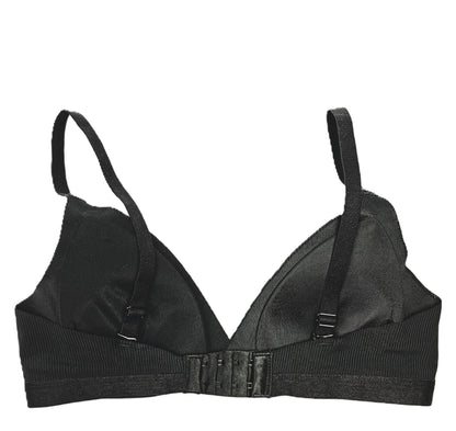 Black T shirt bra on a white background